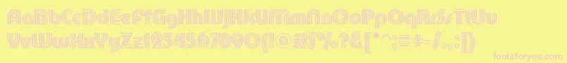 Pumptrid-fontti – vaaleanpunaiset fontit keltaisella taustalla