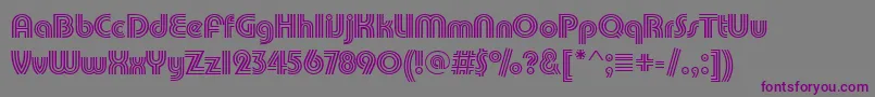 Шрифт Pumptrid – фиолетовые шрифты на сером фоне