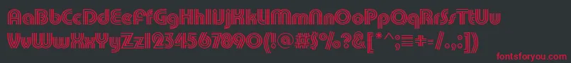 Pumptrid Font – Red Fonts on Black Background