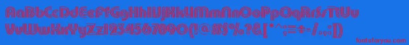 Pumptrid Font – Red Fonts on Blue Background