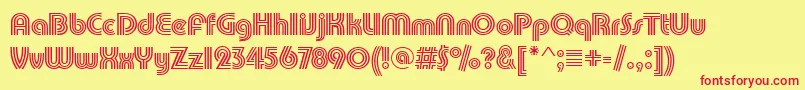 Pumptrid Font – Red Fonts on Yellow Background