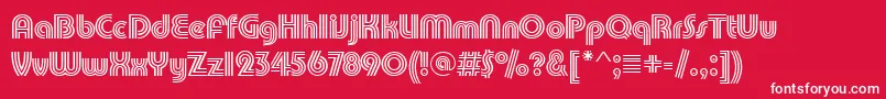 Pumptrid Font – White Fonts on Red Background