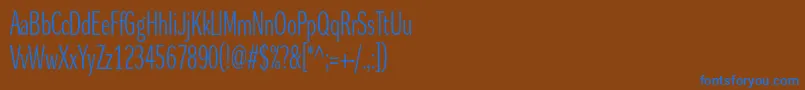 Шрифт Dynagrotesklxc – синие шрифты на коричневом фоне