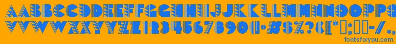 fuente Popticstwo – Fuentes Azules Sobre Fondo Naranja