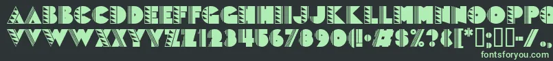 Popticstwo Font – Green Fonts on Black Background