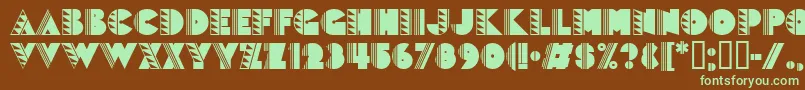 Popticstwo Font – Green Fonts on Brown Background
