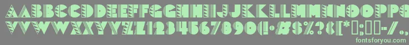 Popticstwo Font – Green Fonts on Gray Background