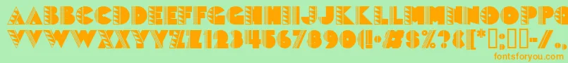 Popticstwo Font – Orange Fonts on Green Background