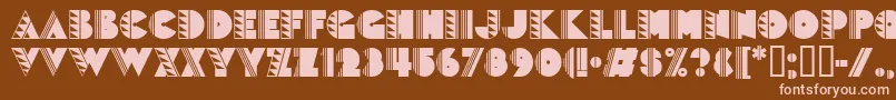 Popticstwo Font – Pink Fonts on Brown Background