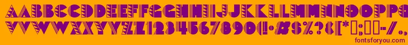 Popticstwo Font – Purple Fonts on Orange Background