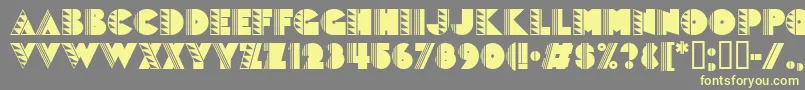 Popticstwo Font – Yellow Fonts on Gray Background