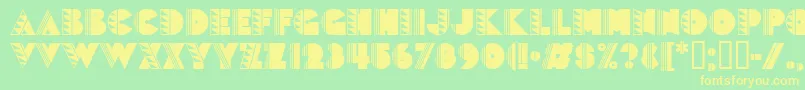 Popticstwo Font – Yellow Fonts on Green Background