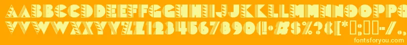 Popticstwo Font – Yellow Fonts on Orange Background