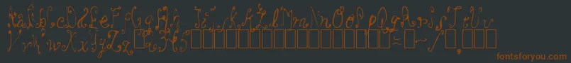 OooLaLa-fontti – ruskeat fontit mustalla taustalla