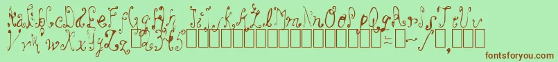 OooLaLa Font – Brown Fonts on Green Background