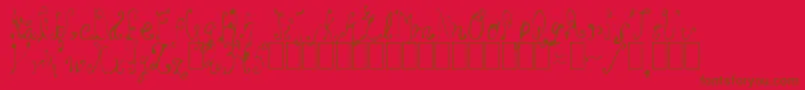 OooLaLa Font – Brown Fonts on Red Background
