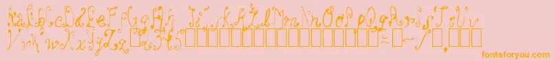 OooLaLa Font – Orange Fonts on Pink Background