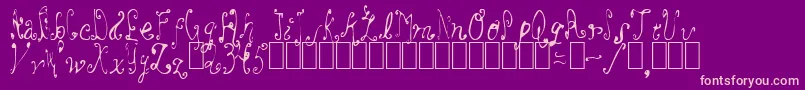 OooLaLa Font – Pink Fonts on Purple Background