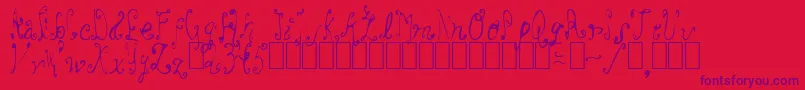 OooLaLa Font – Purple Fonts on Red Background