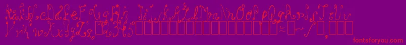 Fonte OooLaLa – fontes vermelhas em um fundo violeta
