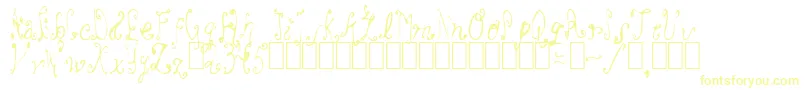 OooLaLa Font – Yellow Fonts on White Background