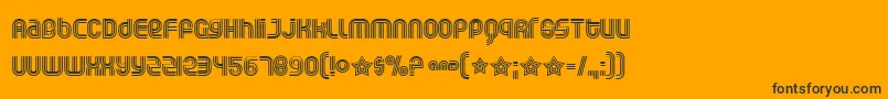 Rollogli Font – Black Fonts on Orange Background