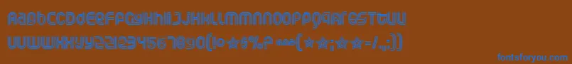 Rollogli Font – Blue Fonts on Brown Background