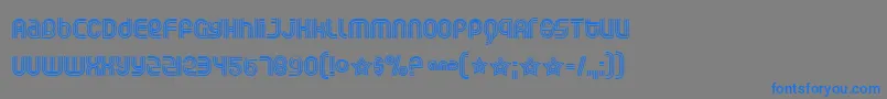 Rollogli Font – Blue Fonts on Gray Background