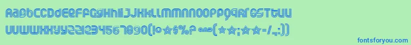 Rollogli Font – Blue Fonts on Green Background