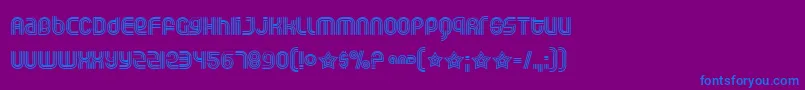 Rollogli Font – Blue Fonts on Purple Background