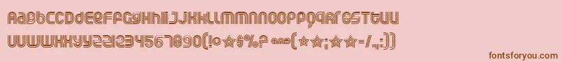 Rollogli Font – Brown Fonts on Pink Background