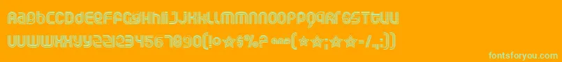 Rollogli Font – Green Fonts on Orange Background