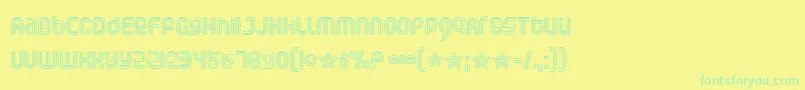 Rollogli Font – Green Fonts on Yellow Background