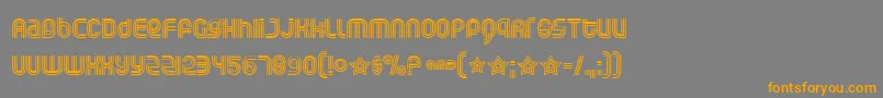Rollogli-Schriftart – Orangefarbene Schriften auf grauem Hintergrund