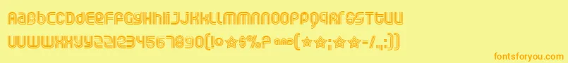 Rollogli Font – Orange Fonts on Yellow Background