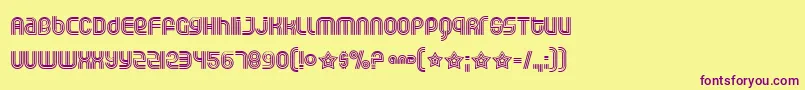 Rollogli Font – Purple Fonts on Yellow Background