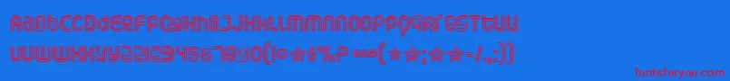 Rollogli Font – Red Fonts on Blue Background