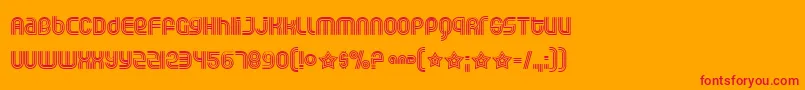 Rollogli Font – Red Fonts on Orange Background