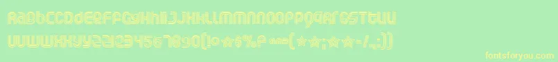 Rollogli Font – Yellow Fonts on Green Background