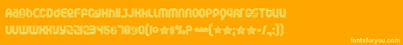 Rollogli Font – Yellow Fonts on Orange Background