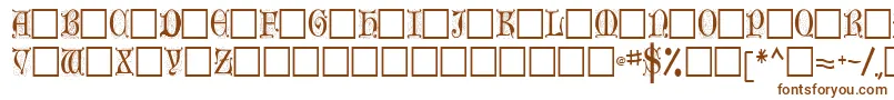 Olderenglishcaps118Regular Font – Brown Fonts on White Background