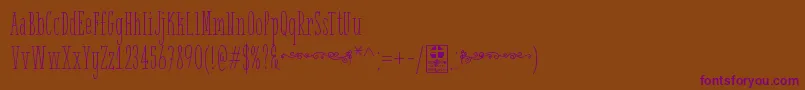 Шрифт WhiteFestiveDemo – фиолетовые шрифты на коричневом фоне
