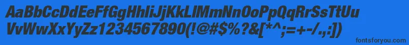 HelveticaneueltstdBlkcno Font – Black Fonts on Blue Background