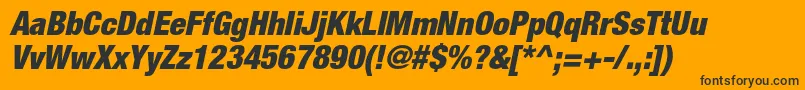 Шрифт HelveticaneueltstdBlkcno – чёрные шрифты на оранжевом фоне