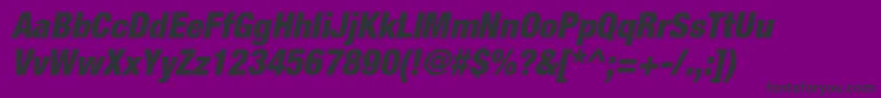 HelveticaneueltstdBlkcno-Schriftart – Schwarze Schriften auf violettem Hintergrund