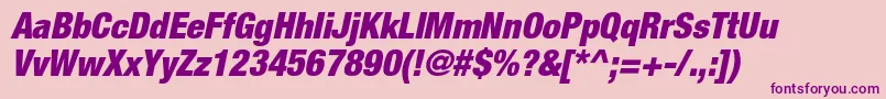 HelveticaneueltstdBlkcno Font – Purple Fonts on Pink Background