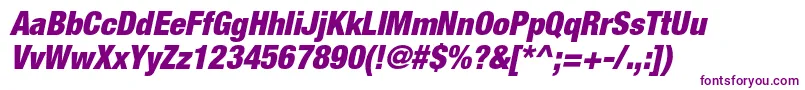 HelveticaneueltstdBlkcno Font – Purple Fonts on White Background