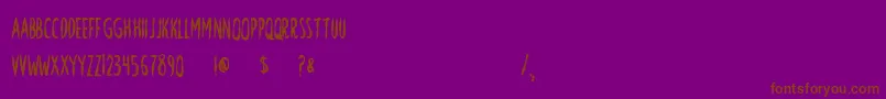 Nevermore-fontti – ruskeat fontit violetilla taustalla