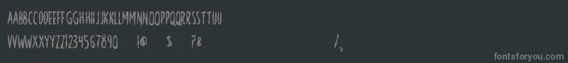 Nevermore Font – Gray Fonts on Black Background