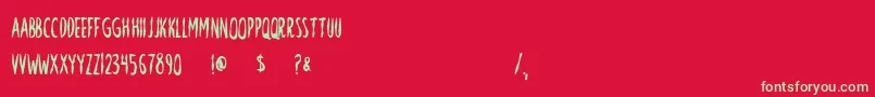 En savoir plus sur la police Nevermore Police Nevermore – polices vertes sur fond rouge